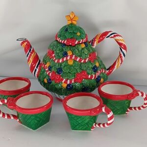 Dept. 56 "O Christmas Tree" Tea Pot Set